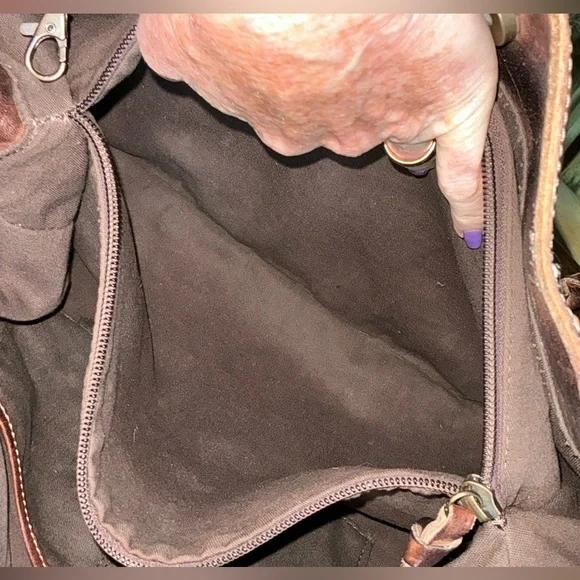 Bed Stu Leather Rockaway Shoulder Bag Crossbody Tote Teak Rustic MSRP  $345 - Picture 12 of 13